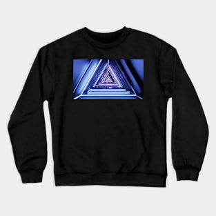 Blue futuristic triangles Crewneck Sweatshirt